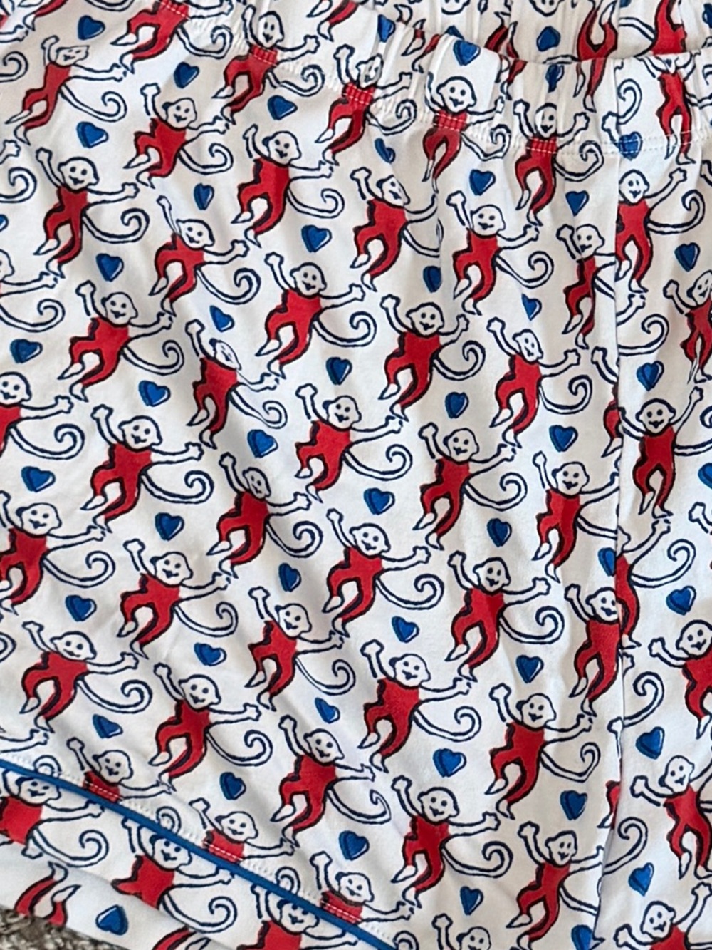 Roller Rabbit Red & Blue Monkey Pajama set - Picture 3 of 5